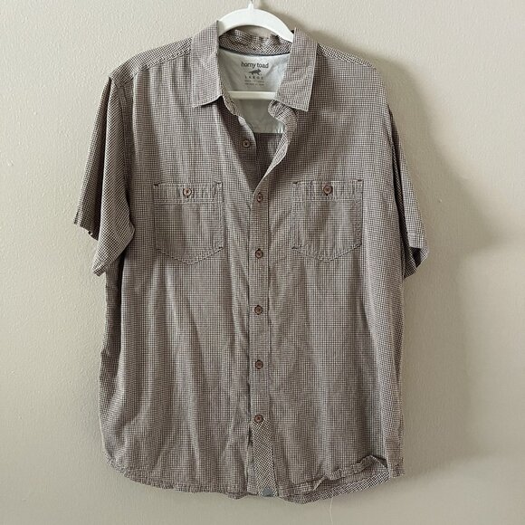 Horny Toad Co Gingham Checkered Plaid Button Up Gorpcore Hiking Preppy Outdoor L - Picture 1 of 7